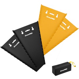 GRENPRO Wrench Organizer, 4 Pack Magnetic Wrench Holder for Tool Box Drawer, SAE 1/4" - 15/16" & Metric 6 MM-24 MM Wrench Rack