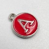 ZeaLian 52Pcs Enamel A-Z Alphabet Letter Initial Silver Round Charms