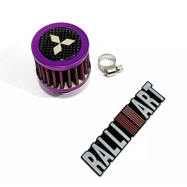 Unbranded 12MM PUTPLE RACING AIR FILTER BREATHER MINI FOR MITSUBISHI DIAMOND CARBON FIBER