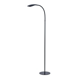 Bostitch Office Gooseneck LED Floor Lamp, Flexible Silicone Design, 72" Height, 800 Lumens, Black (VLED1502-BKF)
