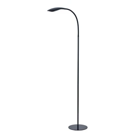 Bostitch Office Gooseneck LED Floor Lamp, Flexible Silicone Design, 72" Height, 800 Lumens, Black (VLED1502-BKF)