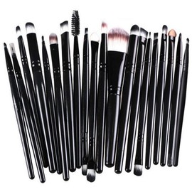 Makeup Brushes ZHIYE Make up Brush Set 20 PCs Professional Face Eyeliner for Foundation Blush Concealer Eyeshadow with Travel Good Black