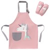 SUNNEKO Cooking Apron Children's Aprons Child with Pocket Waterproof Boys