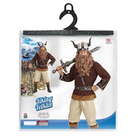 Mens Viking Velkan Costume Large UK 42/44" for Toga Party Rome Sparticus Fancy Dress