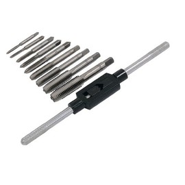 neilsen CT1467 TAP Wrench Set M3 M4 M5 M6 M7 M8 M10 M12 DIE Metric RETHREADING Tool 10 Piece, Black