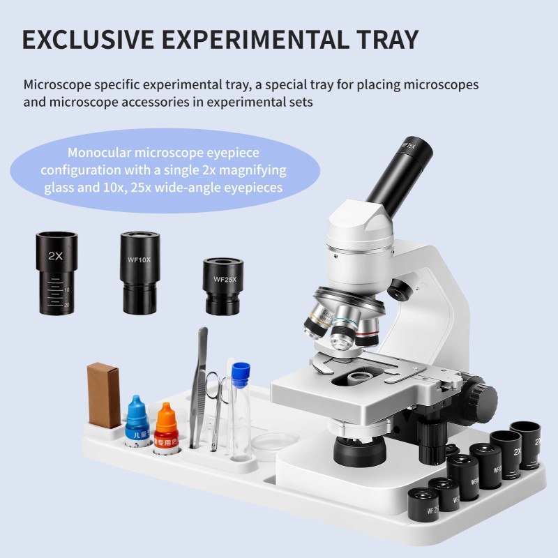 Factory Prices 2000x LED School Student Monocular Biological Microscope with