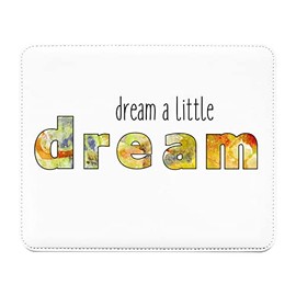 Mauspad aus Kunstleder Dream A Little Dream Inspiration Motivation