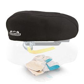 Offroading Gear 4x4 Waterproof and Dust-Resistant Heavy-Duty Winch Cover for 12,000lbs Winches | Black Neoprene Fabric | ATV| Jeep| Truck| Etc. | Large