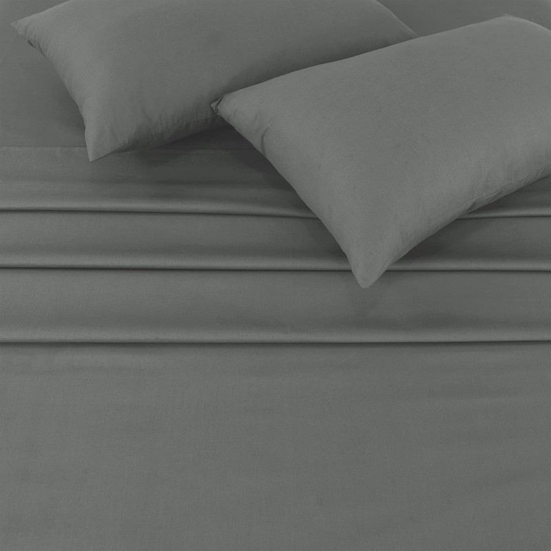 CHARKHAH Polycotton Flat Sheets with Single Double King Size Bed