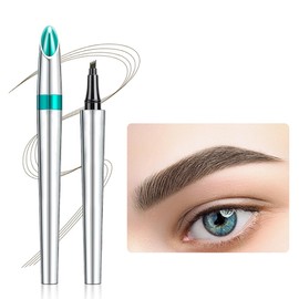 KBRPEY Microblading Eyebrow Pencil, Waterproof and Sweatproof Microblading Eyebrow Pencil with 4 Fork Tips, Durable Crochet Drawing, 3D Creates Natural Eyebrows