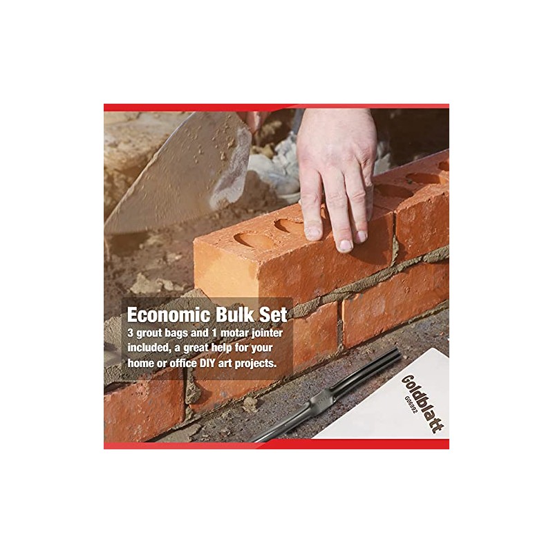 Goldblatt 4 Pieces Tile Grout Masonry Mortar Bag Set, Includes