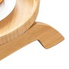 Couch Tray Burlywood Bamboo Folding Sofa Arm Clip Table for