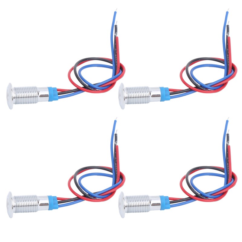 4 Sets PreWired Round LEDs Waterproof 2Color Signal Light Common
