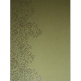 Laura Ashley Iridescent Green Flowers/Floral Note Cards w/Envelopes Set of 6
