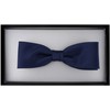 TigerTie Pre-Tied Slim Bow Tie Plain + Box, navy