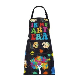 BNQL Artist Apron with Pockets, Artist Gifts, Art Lovers, Gifts for Art Teacher, Gifts in My Art Era, Art Painting Apron, In My Art Era Apron