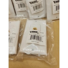 Vanco 28146W 1 Pair Binding Post Gold Decor Wall Plate White 5 Pack Lot