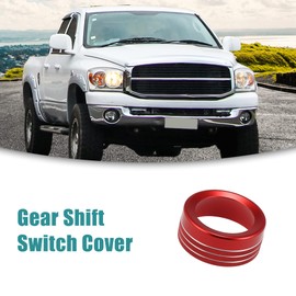 ACROPIX Shift Knob Trim Car Gear Shift Switch Cover Fit for Dodge for Ram Aluminum Alloy - Pack of 1 Red