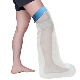 Wateproof Cast Covers for Shower Leg Adult, Full Leg Protector Shower Bandage Wound Showering for Broken Knee Foot Ankle Wound Burns Care Supplies, After Surgery Gifts,Reusable(30.7 in. Long)