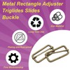 sourcing map 25 Pack Metal Slide Adjustable Buckle 1/2" Rectangle