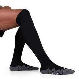 Mitre Division Plain Football Adult Sock, Black Senior/7-12