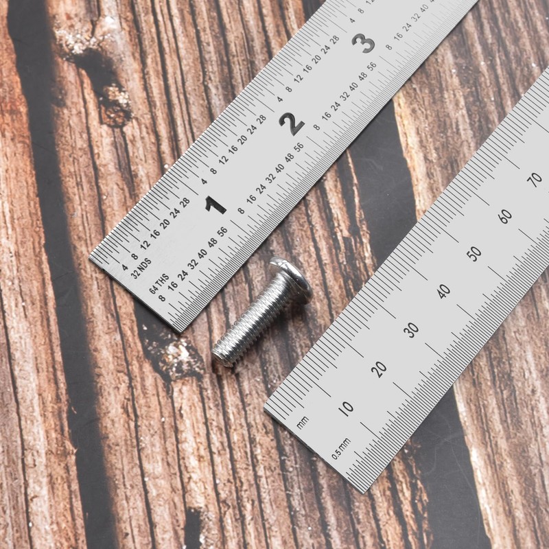 Machinist Ruler,6, 8, 12, 14-inch Stainless Steel Ruler,Metal Rulers Pack