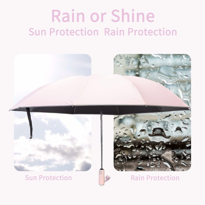 DAWNTREES Windproof Travel Umbrella,Automatic Opening And Closing,Compact, Sturdy, and Lightweight,Sun