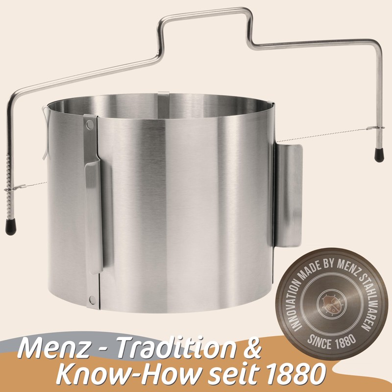 4smile Backrahmen rechteckig verstellbar - Edelstahl Backform rechteckig, 8 cm