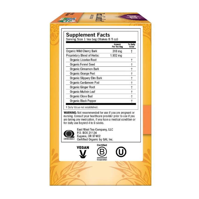 Yogi Organic Throat Comfort Herbal Té sin cafeína - 16
