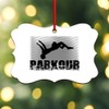 CafePress Parkour Athlete Scroll Holiday Ornament 4" x 2.75"