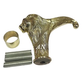 Brass Lion Handle Cane - Walking Stick, Handcrafted, Perfect for Men & Women, Lion-Look Brass Handles