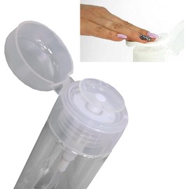 2 x Pump Dispenser for Dispensing Nail Polish Remover, Cleaner, Pump Bottle, Kosmetex Pump Dispenser, 220 ml, Pack of 2