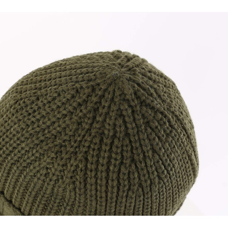 Magracy Men's Winter Knit Visor Hat Outdoor Thick Peaked Beanie