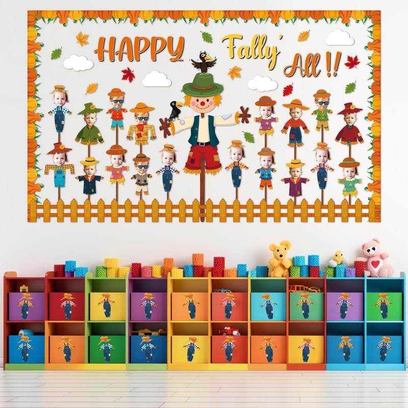 Fall Bulletin Board Decorations Set Fall Classroom Decoration Autumn Scarecrow