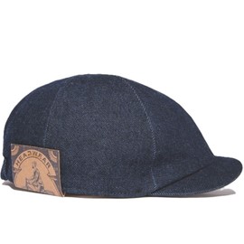 Tsutael American Vintage Newspaper Boy Cap/Retro Design Denim Newsboy Cap, indigo blue
