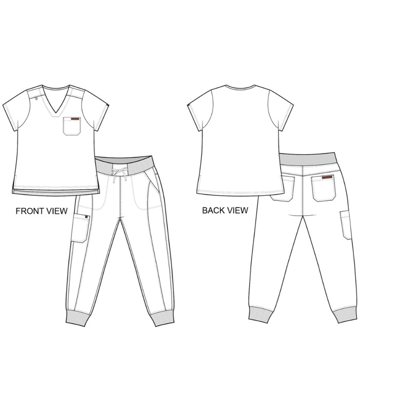 MONARCH UNIFORMS - Conjunto de exfoliantes elásticos para mujer, con
