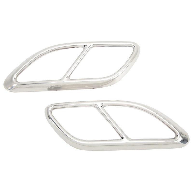 2PCS Quad Exhaust Tip Cover Tail Throat Decoration Replacement for