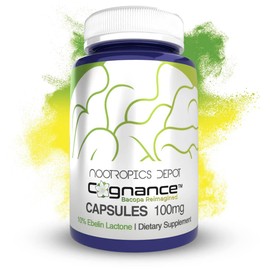 Cognance Enhanced Bacopa Capsules | 100mg | 10% Ebelin Lactone | Bacopa monnieri | Mood, Memory, & 5-HT2A Activation