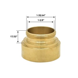 Big Horn 19672 1-35/64 Inch Brass Router Template Guide with Lock Nut Compatible with Porter Cable 42048