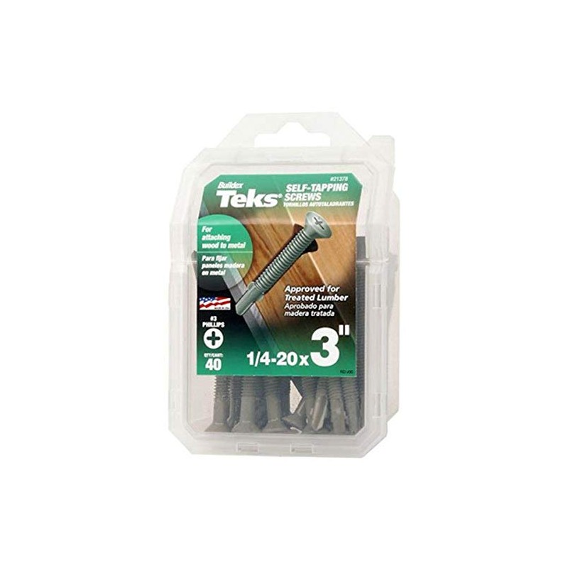 Teks 1/4 in. x 3 in. Phillips Flat Head Drill