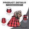 Parisian Pet Dog Dress - Red Checkered Dog Clothes -
