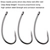 200pcs Carp Fishing Hooks Curve Shank Barbed and Barbless Carp