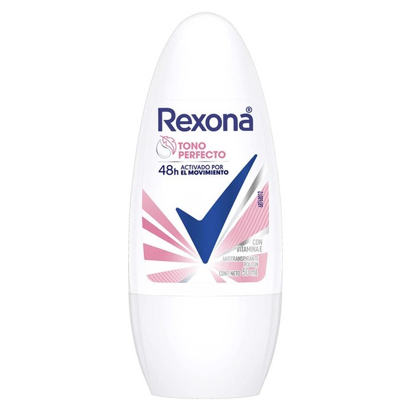 Rexona Tono Perfecto Desodorante Antitranspirante para Mujer en Roll On Recupera Tono Natural 50 mL