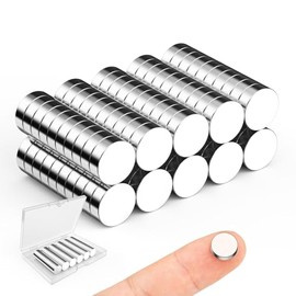DIYMAG 300 unidades de refrigerador pequeño de níquel cepillado de alta calidad, imanes de oficina, 0.236 x 0.079 in | Mini imanes de neodimio de tier