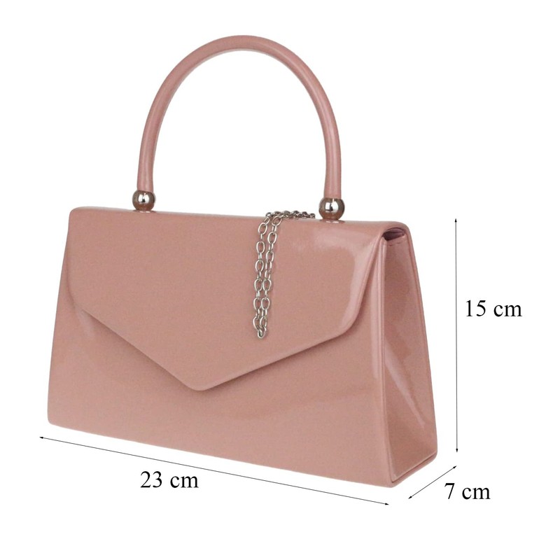 Girly HandBags New Neon Yellow Nude Patent Clutch Bag Handbag