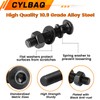 Nuts and Bolts Set M5 M6 M8, CYLBAQ Black Hex