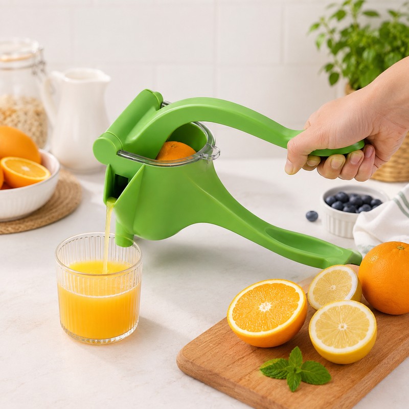 Manual Juicer for Kitchen Countertop - Energy-saving Lever for Effortless