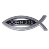 Elektroplate Christian Fish with John 3:16 OEM Chrome Emblem for