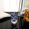 TOLIDA Crystal Forget-Me-Not Ornament - Blue Flower Figurine Crystal Paperweight,