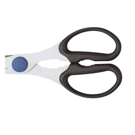 HENCKELS 7-Inch Stainless Steel All-Purpose Kitchen Shear Scissors - Detachable, Safety Grip, 3mm Serrated Blades